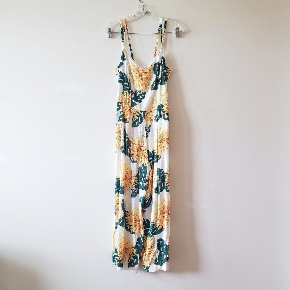 Zara Basic Floral and Leaf Print Jumpsuit - Picture 2 of 10